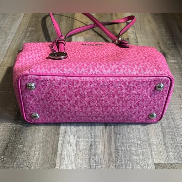 Michael Kors Pink Monogram Tote - Picture 2 of 15